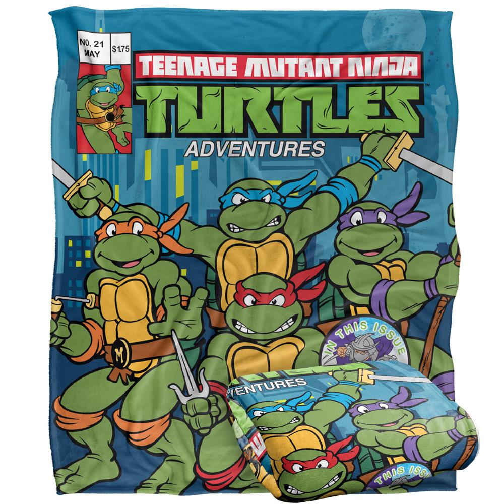 Multicoloured - Back - TMNT Comic Cover No.21 Silky Supersoft Blanket
