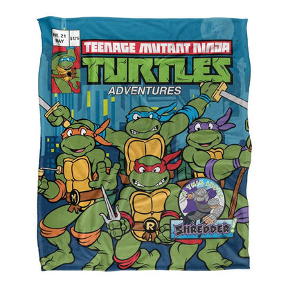 Multicoloured - Front - TMNT Comic Cover No.21 Silky Supersoft Blanket