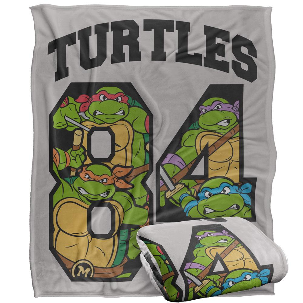 Multicoloured - Back - TMNT 84 Silky Supersoft Blanket