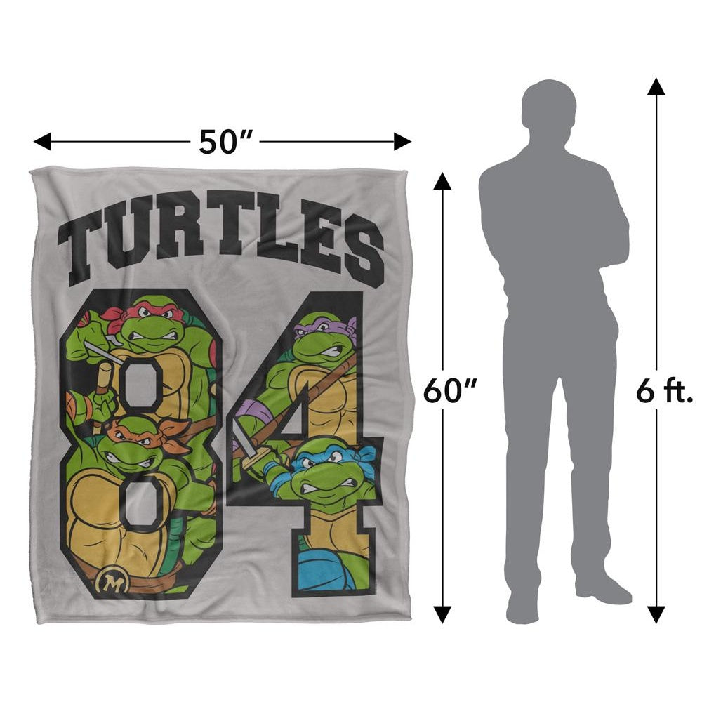Multicoloured - Pack Shot - TMNT 84 Silky Supersoft Blanket