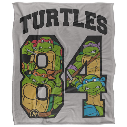 Multicoloured - Front - TMNT 84 Silky Supersoft Blanket