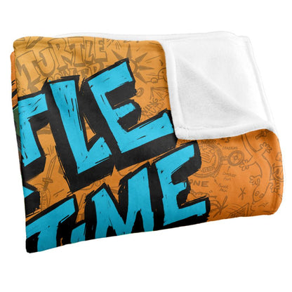 Multicoloured - Side - Teenage Mutant Ninja Turtles: Mutant Mayhem Turtle Time Silky Supersoft Blanket