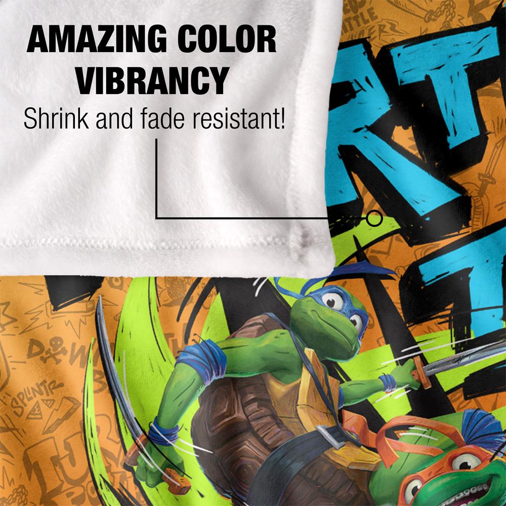 Multicoloured - Lifestyle - Teenage Mutant Ninja Turtles: Mutant Mayhem Turtle Time Silky Supersoft Blanket