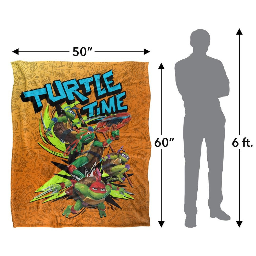 Multicoloured - Pack Shot - Teenage Mutant Ninja Turtles: Mutant Mayhem Turtle Time Silky Supersoft Blanket