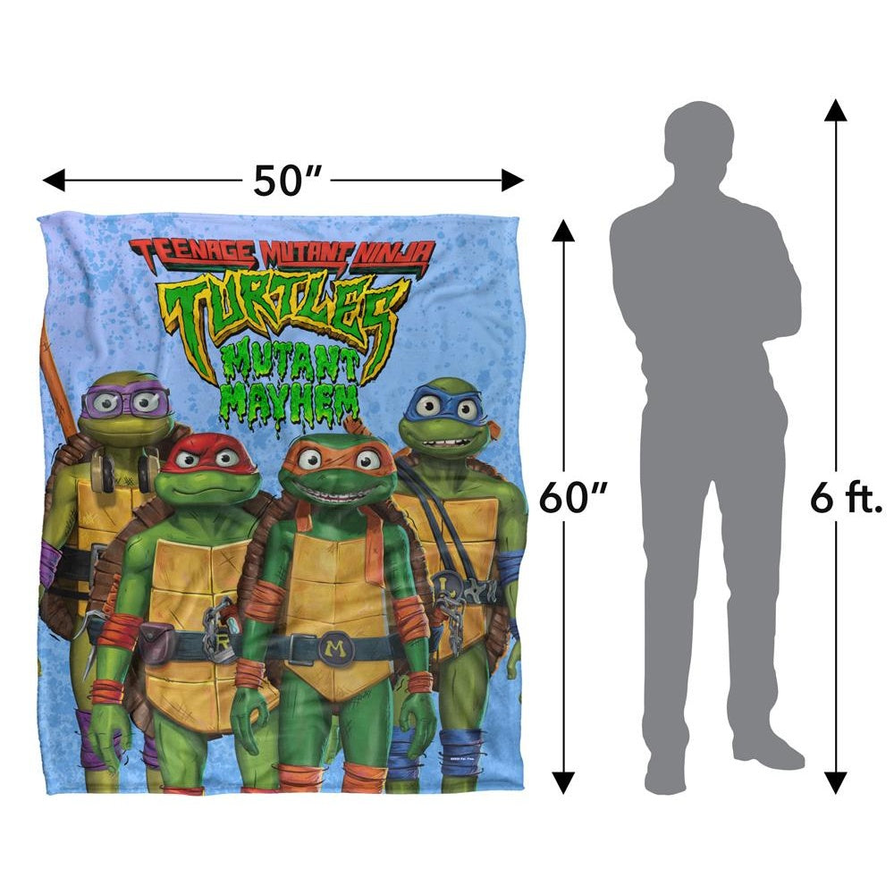 Multicoloured - Pack Shot - Teenage Mutant Ninja Turtles: Mutant Mayhem Turtle Teens Silky Supersoft Blanket