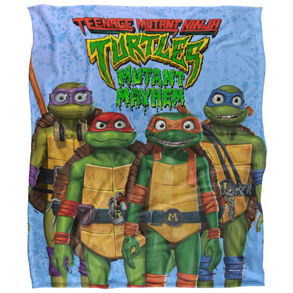 Multicoloured - Front - Teenage Mutant Ninja Turtles: Mutant Mayhem Turtle Teens Silky Supersoft Blanket