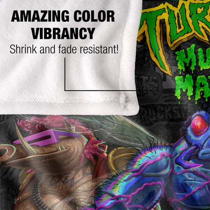 Multicoloured - Lifestyle - Teenage Mutant Ninja Turtles: Mutant Mayhem Baddies And Patches Silky Supersoft Blanket