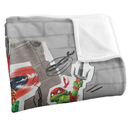 Multicoloured - Side - Teenage Mutant Ninja Turtles: Mutant Mayhem Heroes In A Half Shell Silky Supersoft Blanket