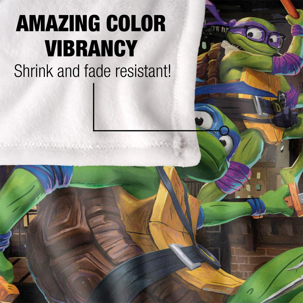 Multicoloured - Lifestyle - Teenage Mutant Ninja Turtles: Mutant Mayhem Nightly Rooftop Escapade Silky Supersoft Blanket