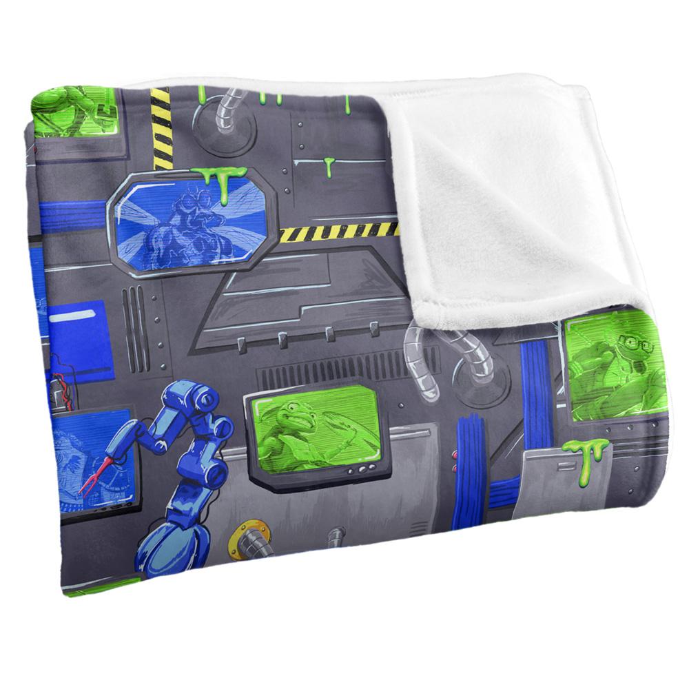 Multicoloured - Side - Teenage Mutant Ninja Turtles: Mutant Mayhem Sewer Tech Silky Patterned Supersoft Blanket