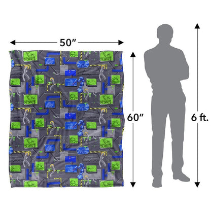 Multicoloured - Pack Shot - Teenage Mutant Ninja Turtles: Mutant Mayhem Sewer Tech Silky Patterned Supersoft Blanket