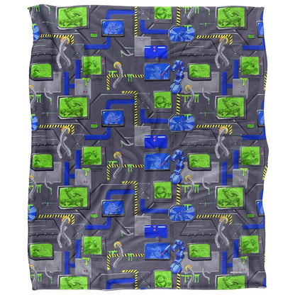 Multicoloured - Front - Teenage Mutant Ninja Turtles: Mutant Mayhem Sewer Tech Silky Patterned Supersoft Blanket