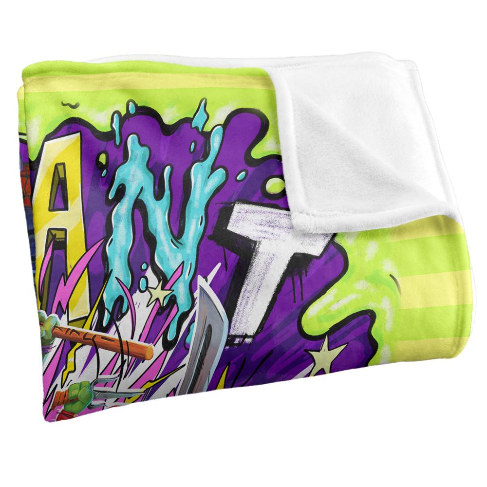 Multicoloured - Side - Teenage Mutant Ninja Turtles: Mutant Mayhem Turtle Vs Baddies Silky Supersoft Blanket