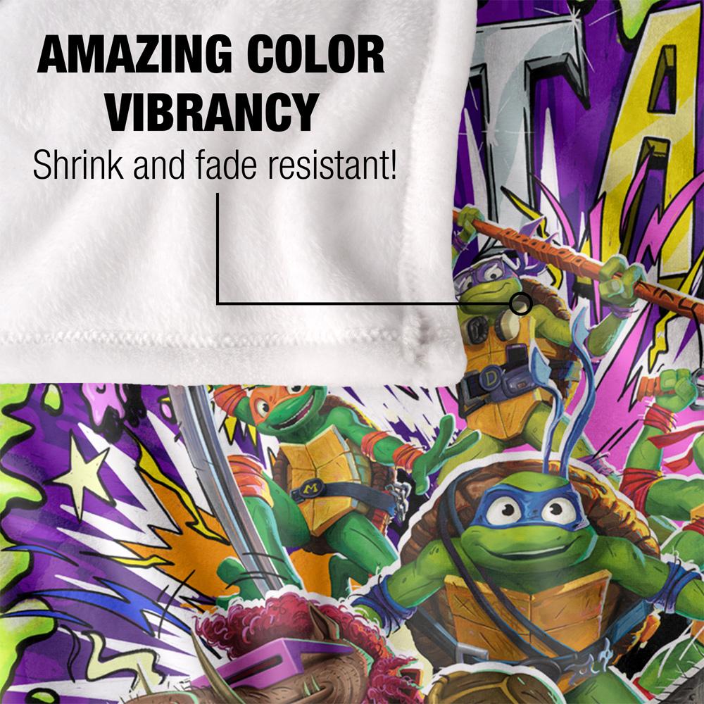 Multicoloured - Lifestyle - Teenage Mutant Ninja Turtles: Mutant Mayhem Turtle Vs Baddies Silky Supersoft Blanket