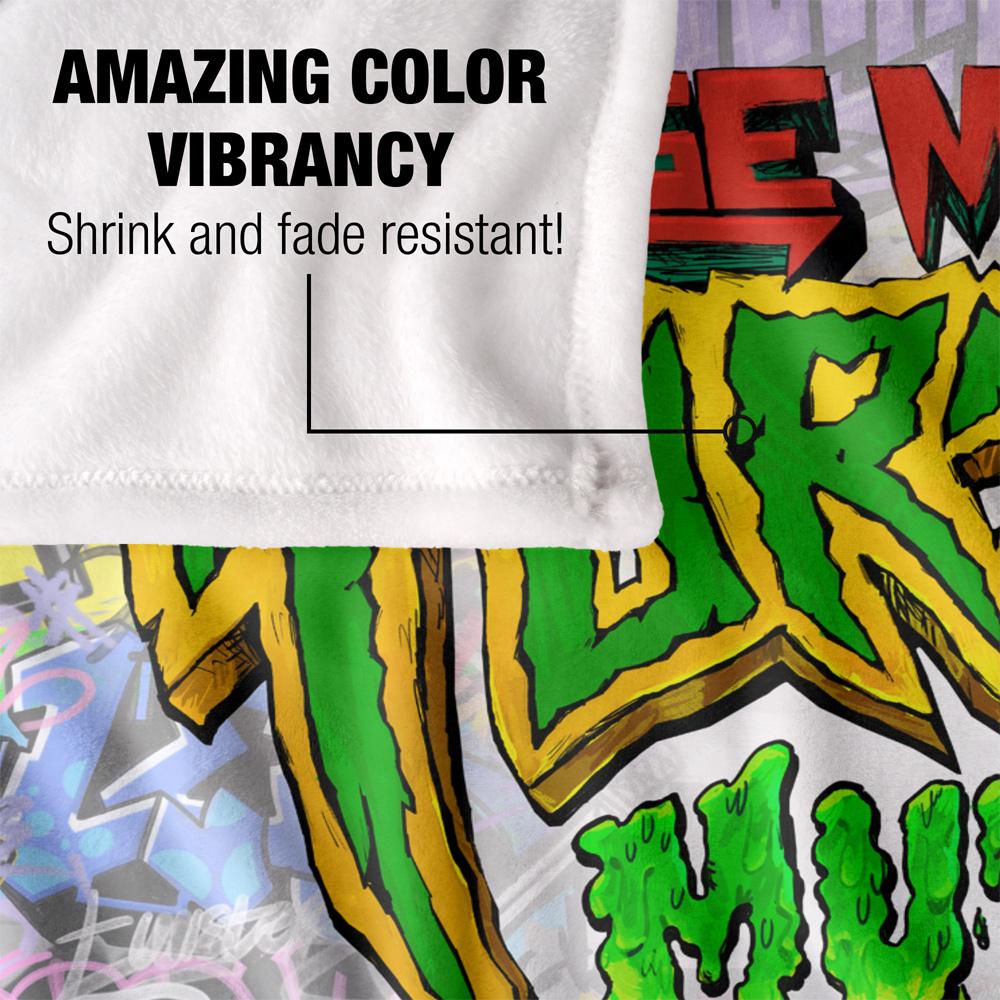 Multicoloured - Lifestyle - Teenage Mutant Ninja Turtles: Mutant Mayhem Silky Graffiti Logo Blanket