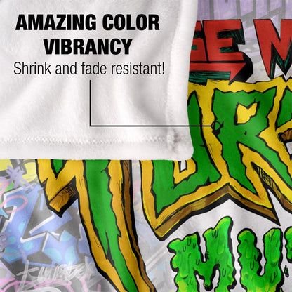 Multicoloured - Lifestyle - Teenage Mutant Ninja Turtles: Mutant Mayhem Silky Graffiti Logo Blanket