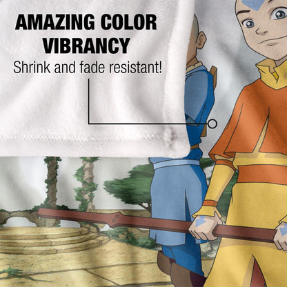 White-Multicoloured - Lifestyle - Avatar: The Last Airbender Silky Characters Supersoft Blanket