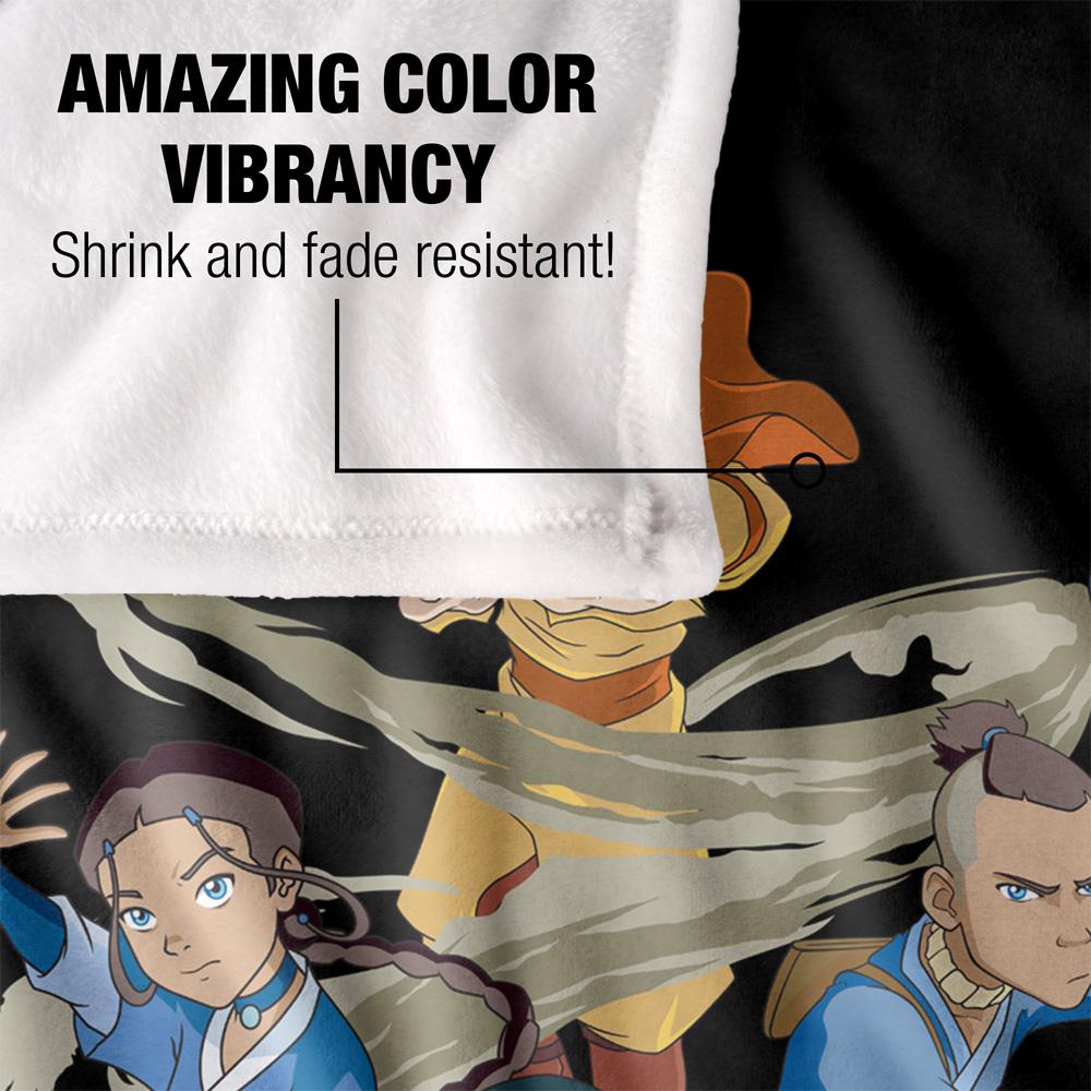 Black-Multicoloured - Lifestyle - Avatar: The Last Airbender Silky Elements Supersoft Blanket