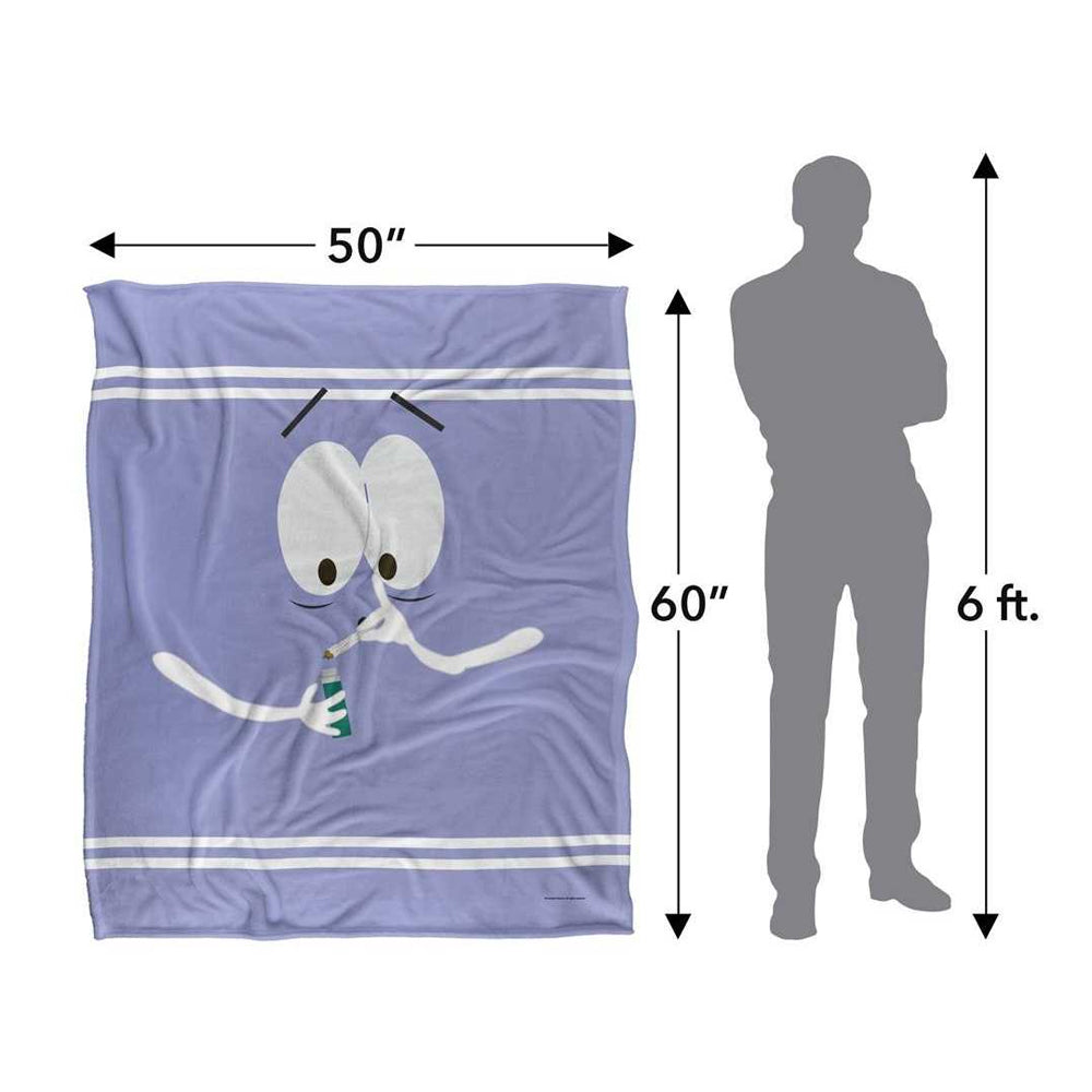 Lavender-White - Side - South Park Silky Towelie Supersoft Blanket