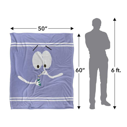 Lavender-White - Side - South Park Silky Towelie Supersoft Blanket
