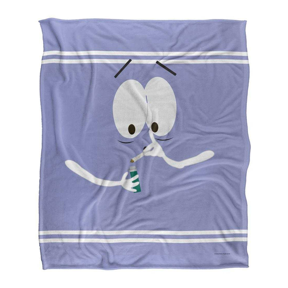 Lavender-White - Front - South Park Silky Towelie Supersoft Blanket