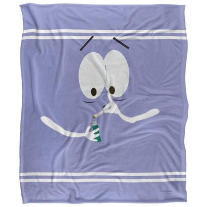 Lavender-White - Front - South Park Silky Towelie Supersoft Blanket