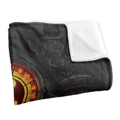 Black-Yellow - Back - Batman Silky Tower Supersoft Blanket