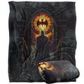 Black-Yellow - Back - Batman Silky Tower Supersoft Blanket