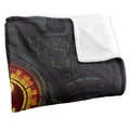 Black-Yellow - Side - Batman Silky Tower Supersoft Blanket