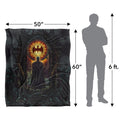 Black-Yellow - Pack Shot - Batman Silky Tower Supersoft Blanket