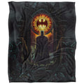 Black-Yellow - Front - Batman Silky Tower Supersoft Blanket