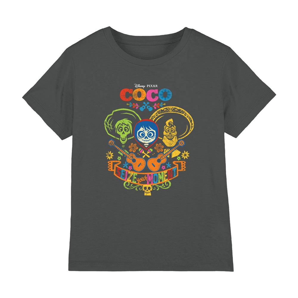Dark Heather - Front - Coco Girls Miguel Skeleton Heather T-Shirt