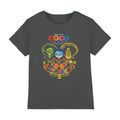 Dark Heather - Front - Coco Girls Miguel Skeleton Heather T-Shirt