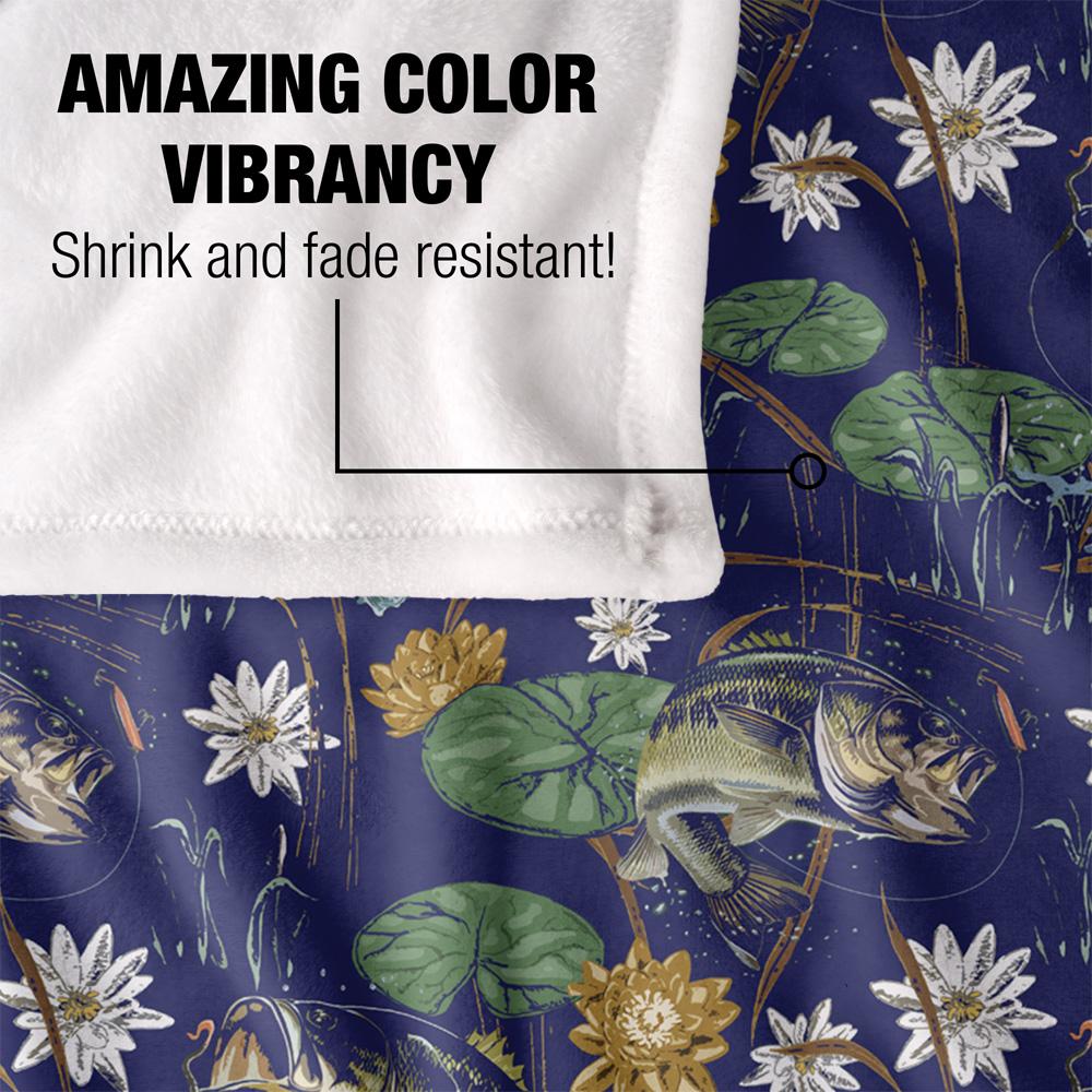 Blue - Lifestyle - JQ Licensing Jl-Jp-Jq Silky Tiki Flower Fishing Supersoft Blanket
