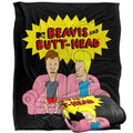 Multicoloured - Back - Beavis & Butthead Silky Sofa Supersoft Blanket
