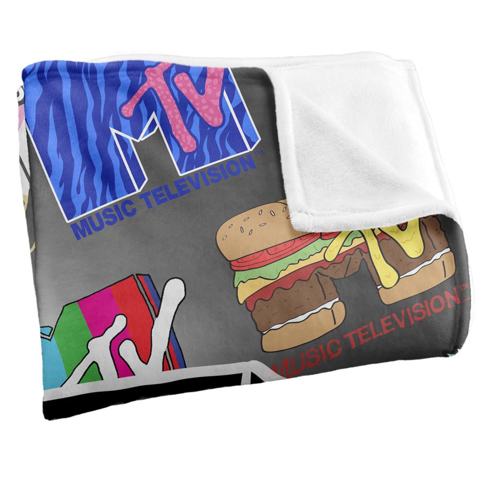 Multicoloured - Side - MTV Silky Logo Supersoft Blanket