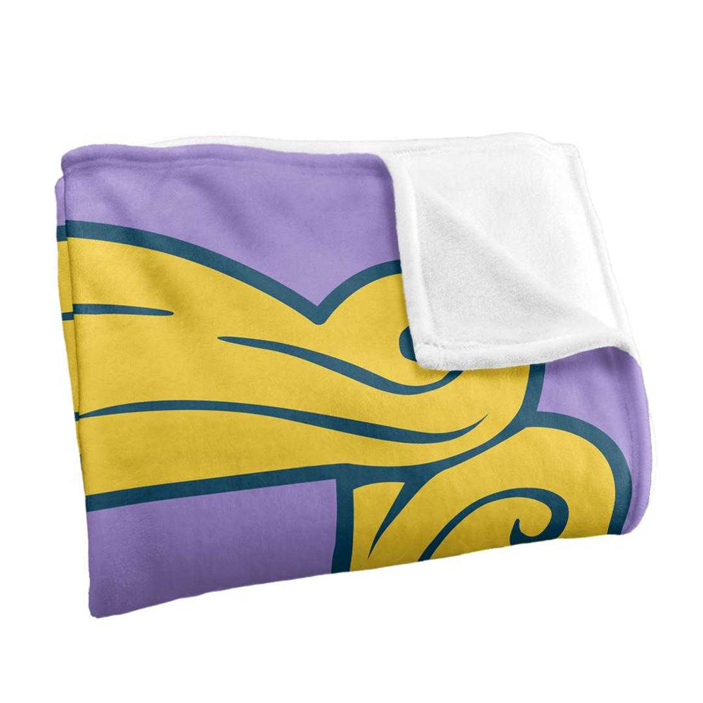 Purple-Yellow - Back - Friends Silky Door Supersoft Blanket