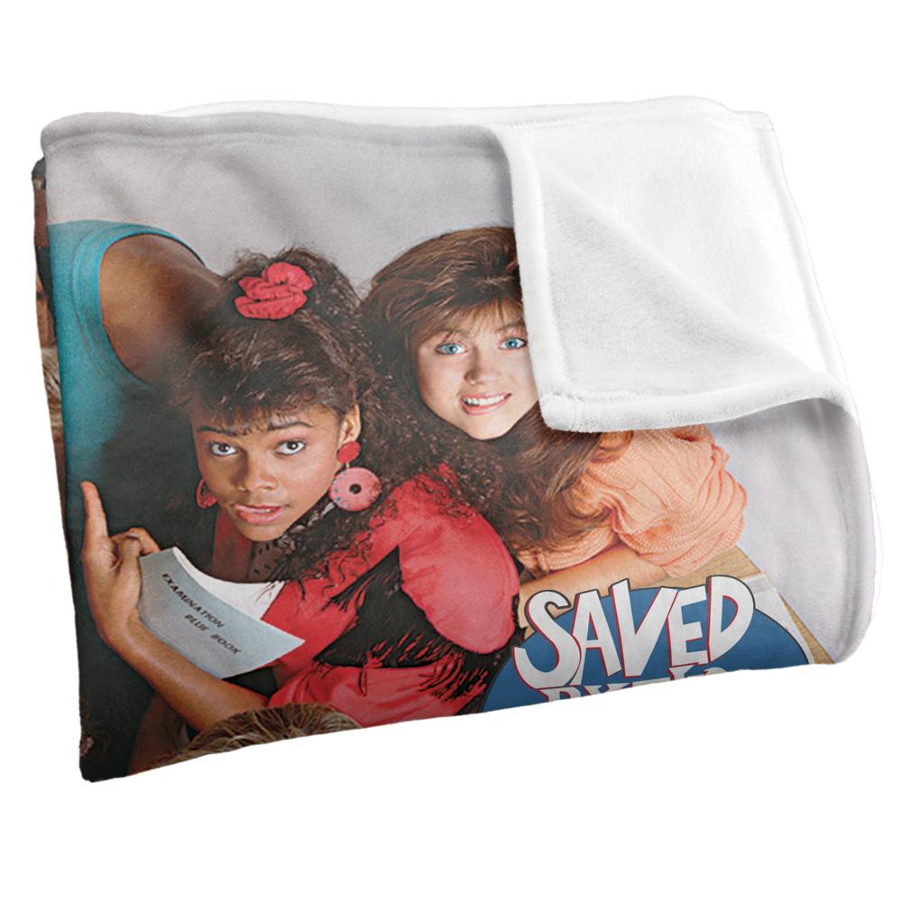 Multicoloured - Side - Saved By The Bell Silky Group Shot Supersoft Blanket