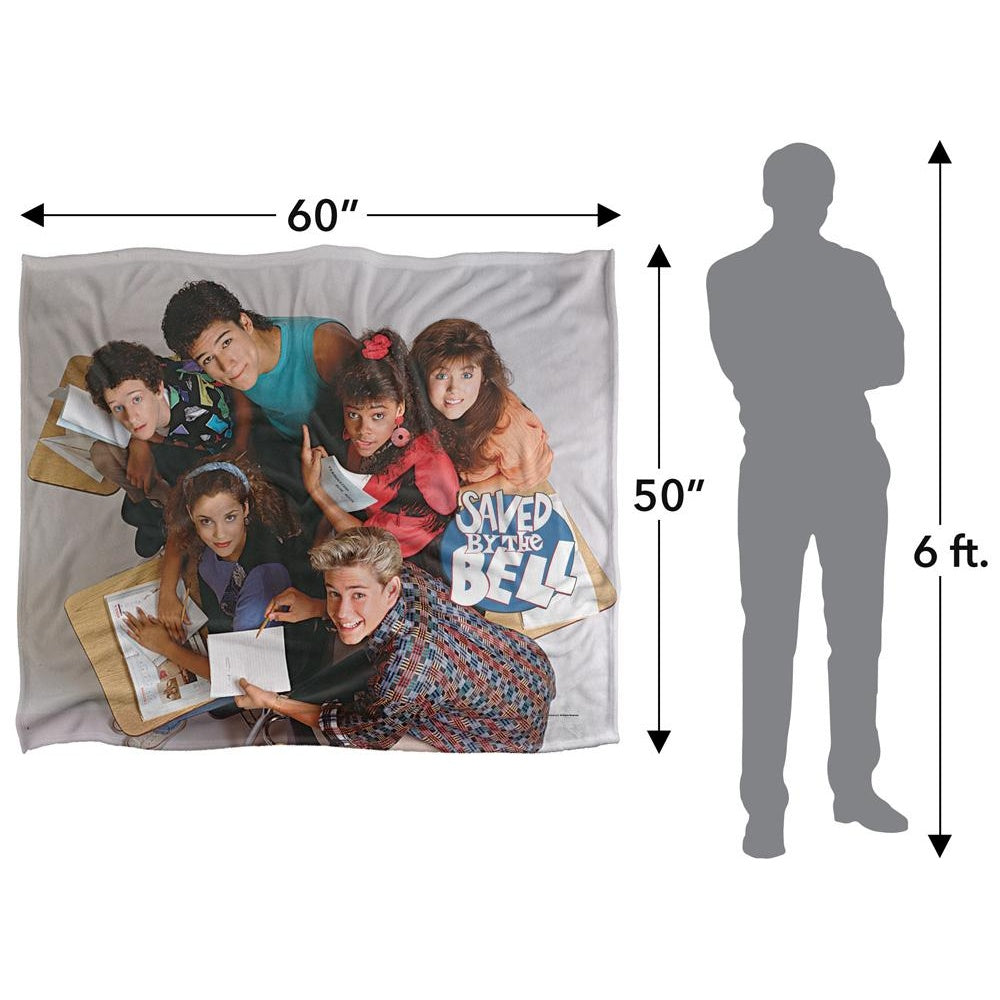 Multicoloured - Pack Shot - Saved By The Bell Silky Group Shot Supersoft Blanket