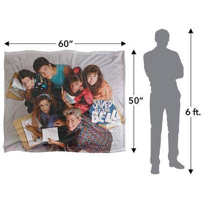 Multicoloured - Pack Shot - Saved By The Bell Silky Group Shot Supersoft Blanket
