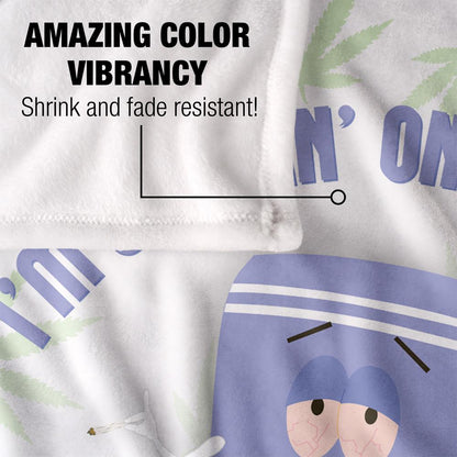 White-Lavender-Green - Lifestyle - South Park Dirty Stoned Silky Stone Towelie Supersoft Blanket