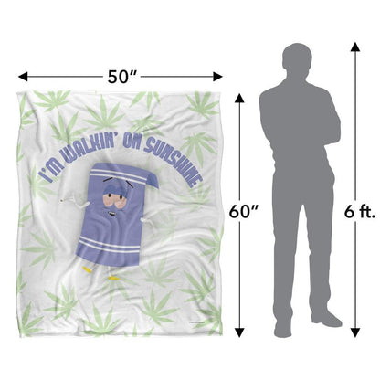 White-Lavender-Green - Pack Shot - South Park Dirty Stoned Silky Stone Towelie Supersoft Blanket