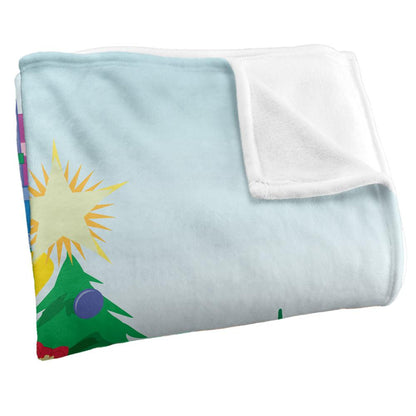 Light Blue-Green-Multicoloured - Side - South Park The Boys Decorating Tree Silky Blanket