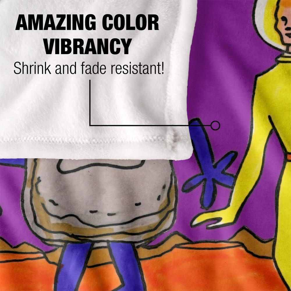 Alpine Purple-Orange - Lifestyle - Jim Henson Signature Collection Spaceman Dancing Silky Supersoft Blanket