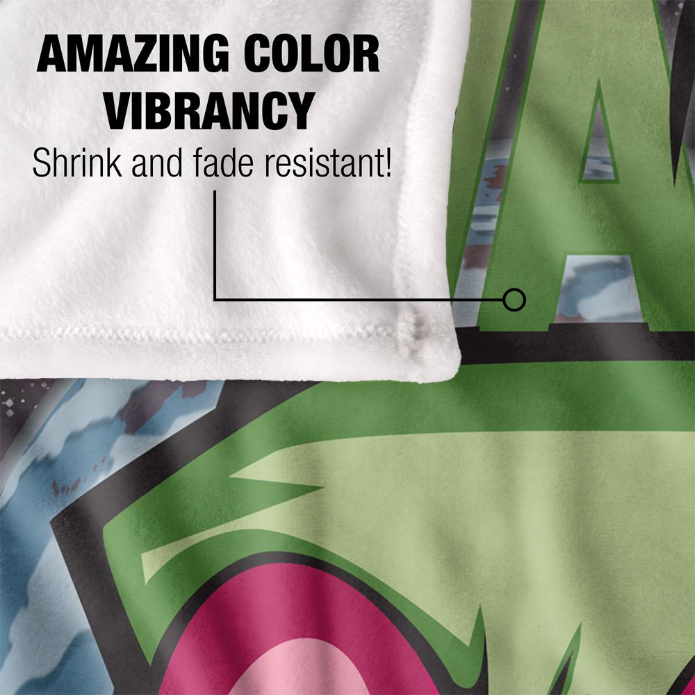 Multicoloured - Lifestyle - Invader Zim Invade Silky Supersoft Blanket