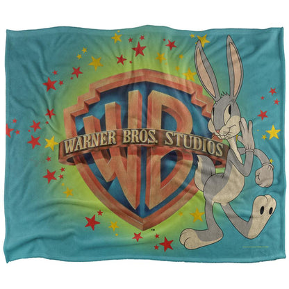 Multicoloured - Front - Warner Bros Silky Coloured Bugs Bunny Supersoft Blanket