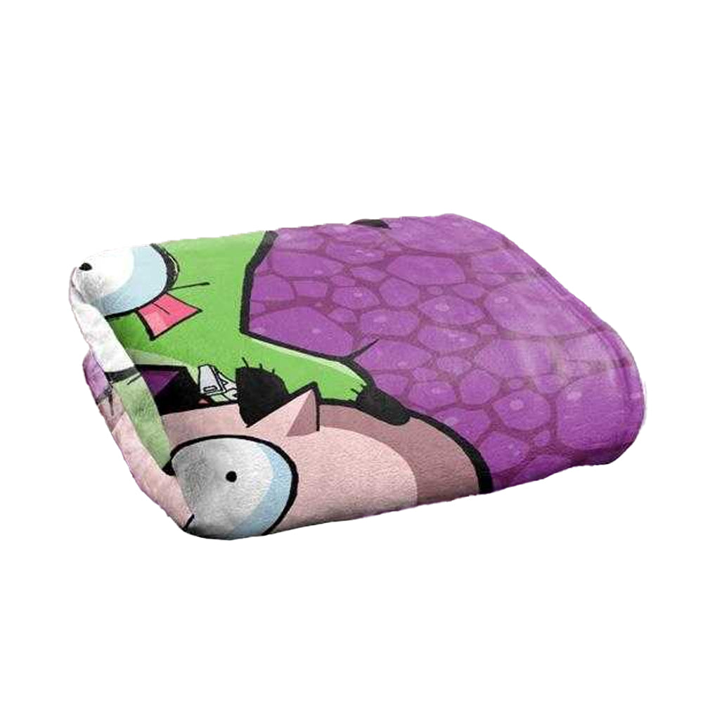 Multicoloured - Back - Invader Zim Silky Pig Supersoft Blanket