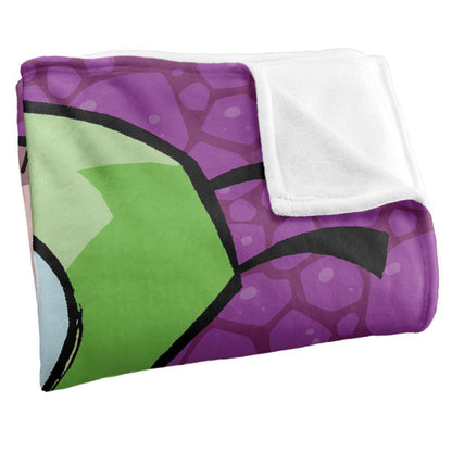 Multicoloured - Side - Invader Zim Silky Pig Supersoft Blanket