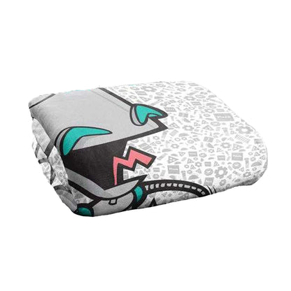 Multicoloured - Back - Invader Zim Silky Laughing Gir Supersoft Blanket