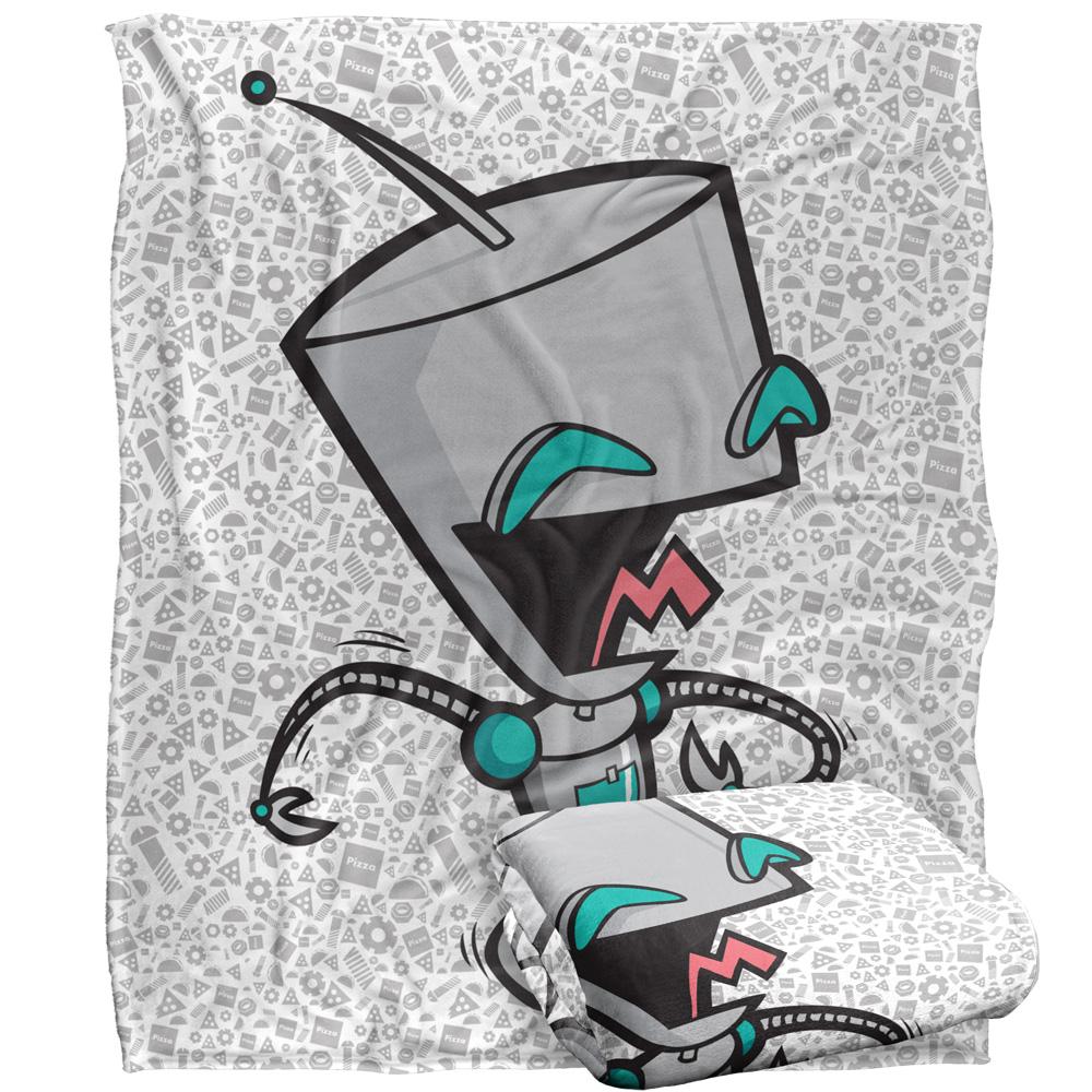 Multicoloured - Back - Invader Zim Silky Laughing Gir Supersoft Blanket